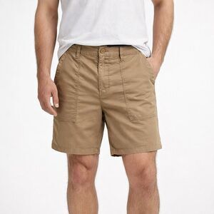 Mutual Weave Cargo Shorts Men M Khaki Stretch Utility Casual
